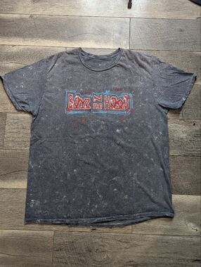 Boyz N The Hood Vintage Tee - Black with Red & Blue Print